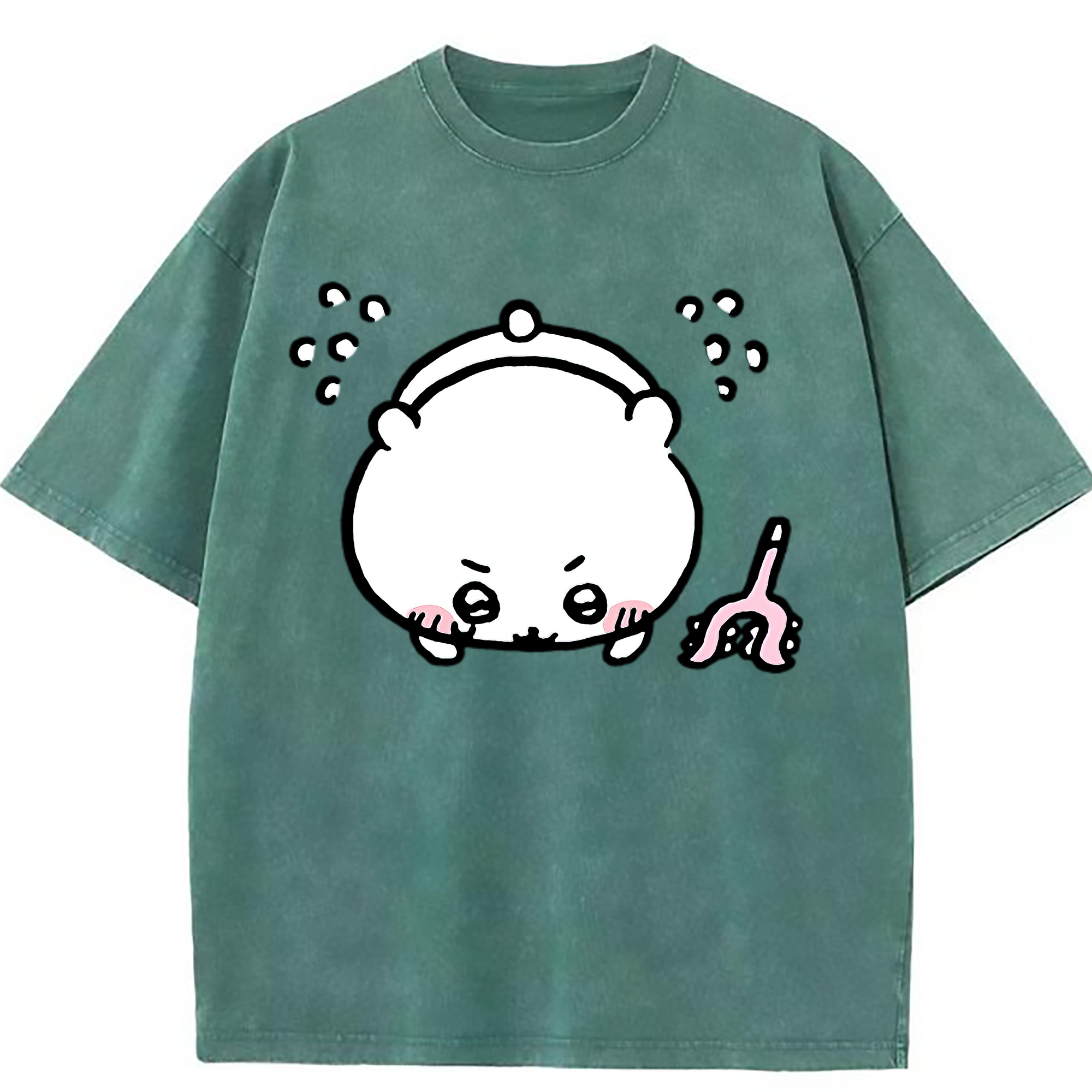 （画像用） ちいかわ ちいかわ Chii-kawa chiikawa 綿100% ヴィンテージ風 半袖Tシャツ（フロントプリント）